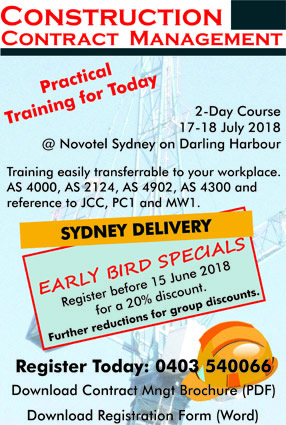 Construction Contract Management Training Sydney